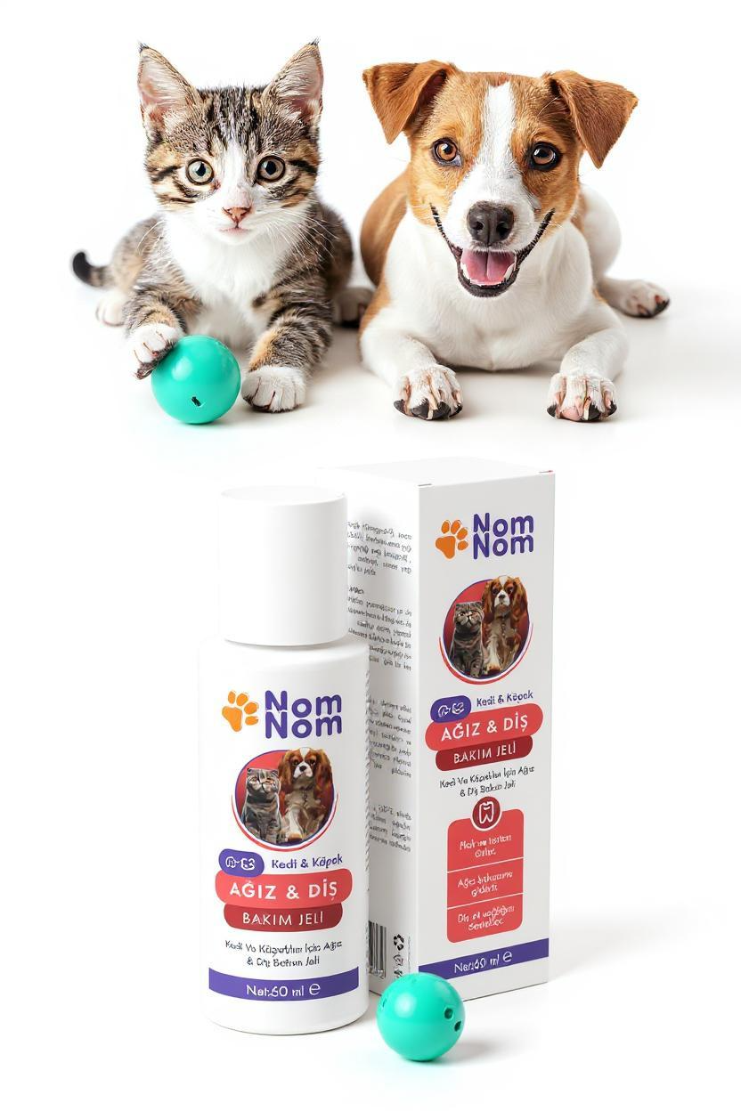 Köpekler ve Kediler için Evcil Hayvan Diş Jeli Ağız Bakımı Diş Taşı Plak Taze Nefes Doğal 60ml