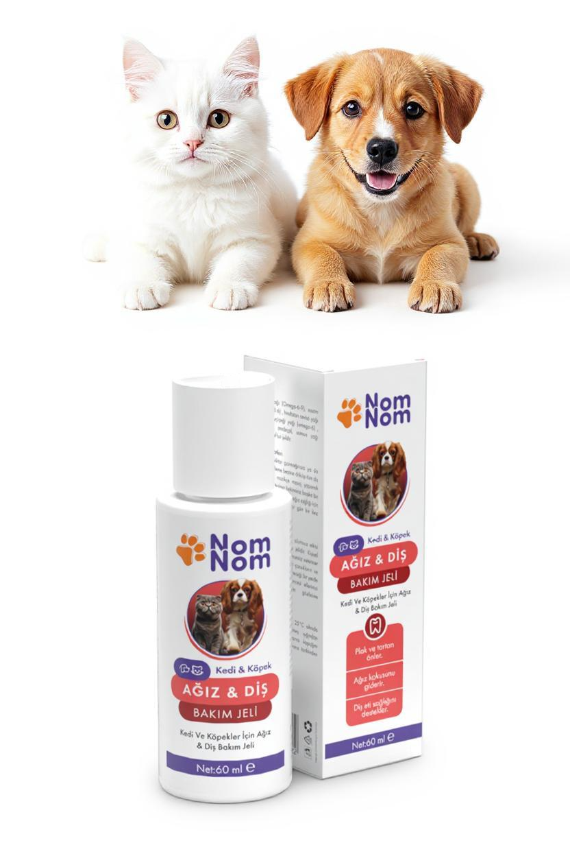 Köpekler ve Kediler için Evcil Hayvan Diş Jeli Ağız Bakımı Diş Taşı Plak Taze Nefes Doğal 60ml
