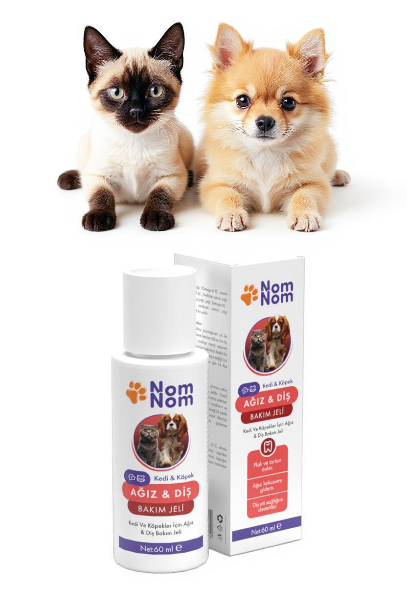 Köpekler ve Kediler için Evcil Hayvan Diş Jeli Ağız Bakımı Diş Taşı Plak Taze Nefes Doğal 60ml
