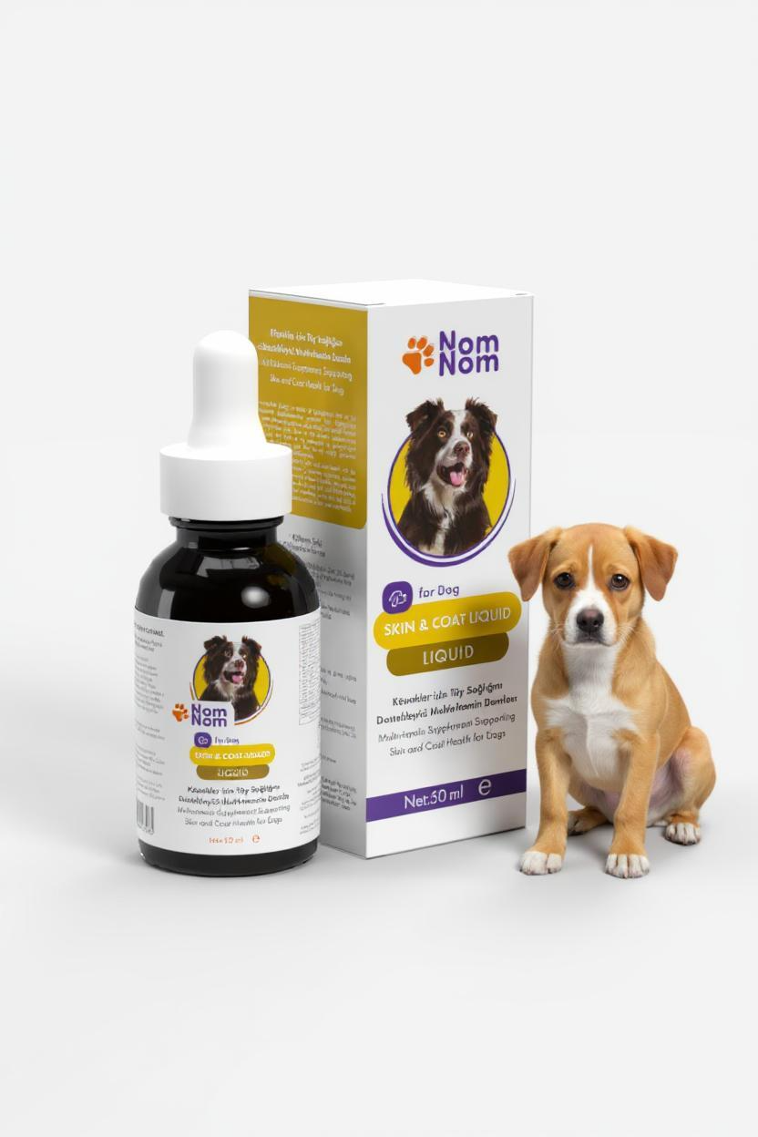 Köpekler İçin Cilt ve Tüy Takviyesi Sıvı Multivitamin Damlası Tüy Sağlığı Parlaklık