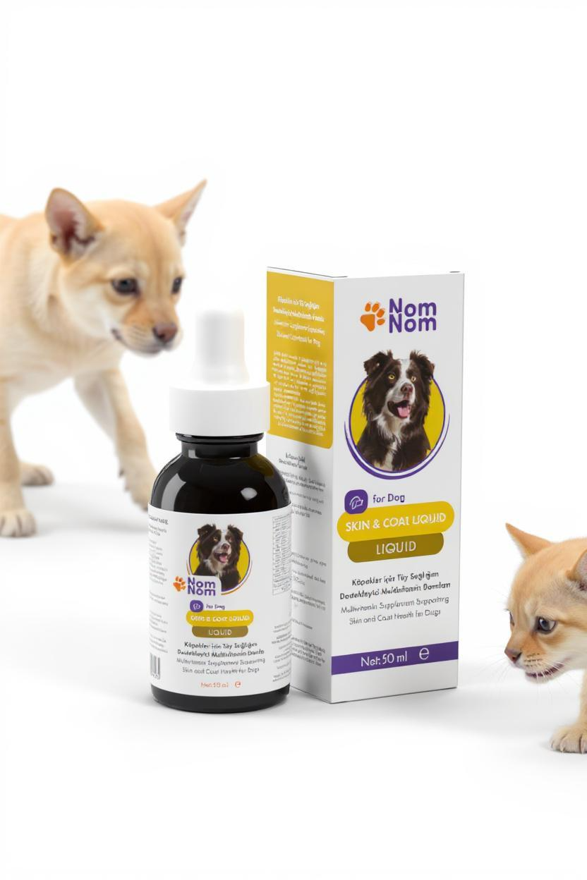 Köpekler İçin Cilt ve Tüy Takviyesi Sıvı Multivitamin Damlası Tüy Sağlığı Parlaklık
