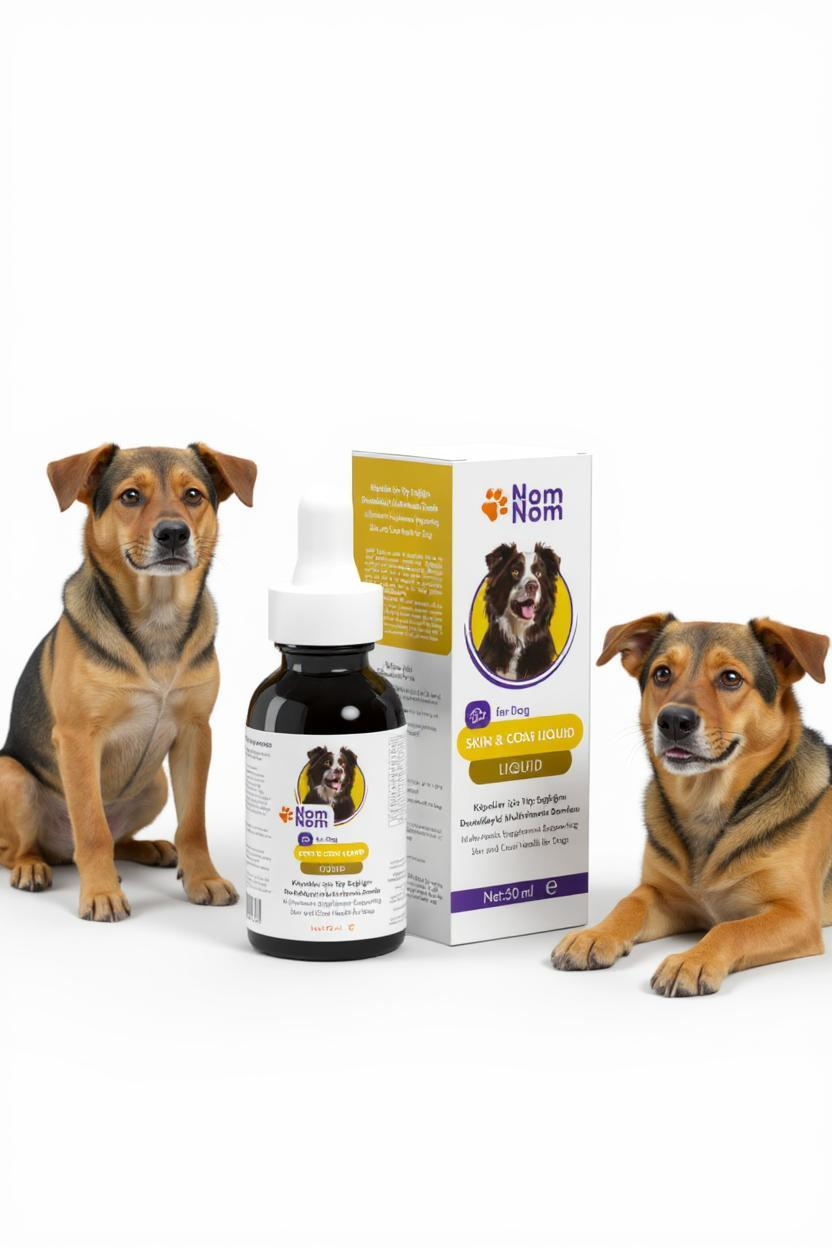 Köpekler İçin Cilt ve Tüy Takviyesi Sıvı Multivitamin Damlası Tüy Sağlığı Parlaklık