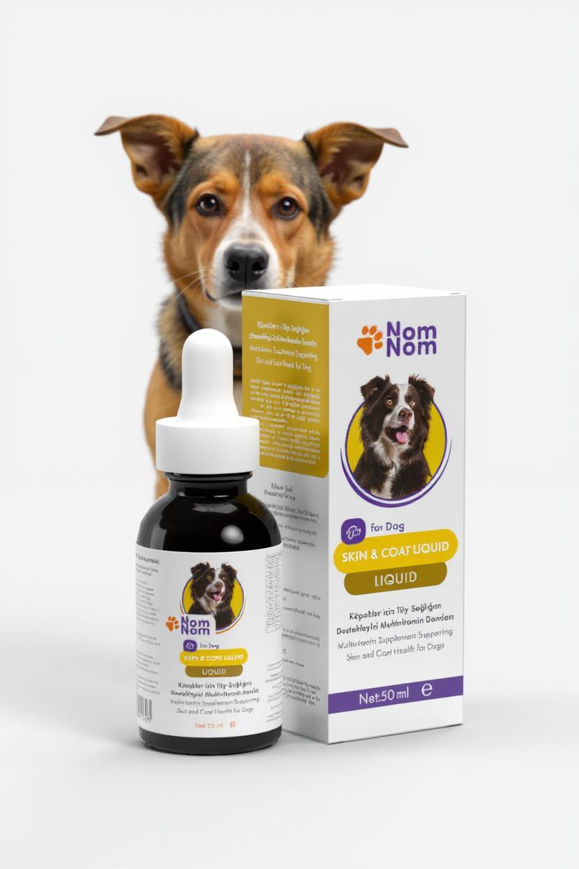 Köpekler İçin Cilt ve Tüy Takviyesi Sıvı Multivitamin Damlası Tüy Sağlığı Parlaklık