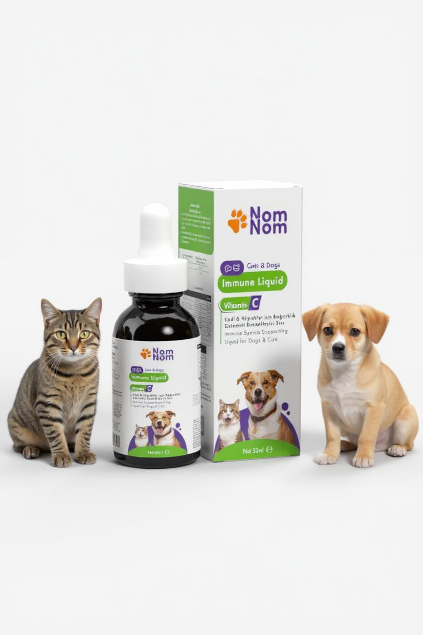 Evcil Hayvanlar İçin Bağışıklık Destek Sıvısı Köpekler Kediler Takviyesi 50ml Doğal C Vitamini Güçlendirici