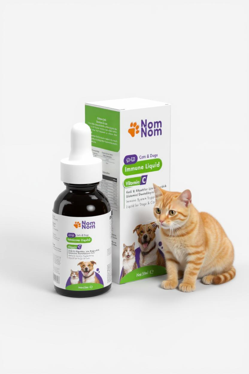 Evcil Hayvanlar İçin Bağışıklık Destek Sıvısı Köpekler Kediler Takviyesi 50ml Doğal C Vitamini Güçlendirici