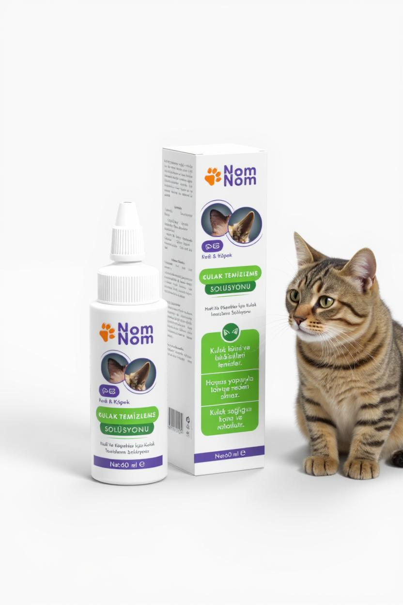 Evcil Hayvanlar İçin Kulak Temizleyici Köpekler Kediler Çözüm 60ml Kulak Kirini Giderir Hijyeni Korur