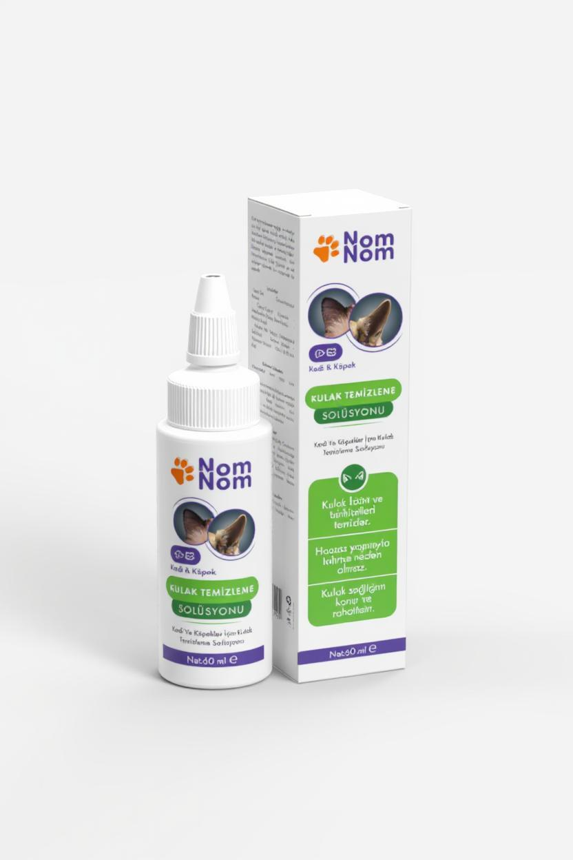 Evcil Hayvanlar İçin Kulak Temizleyici Köpekler Kediler Çözüm 60ml Kulak Kirini Giderir Hijyeni Korur
