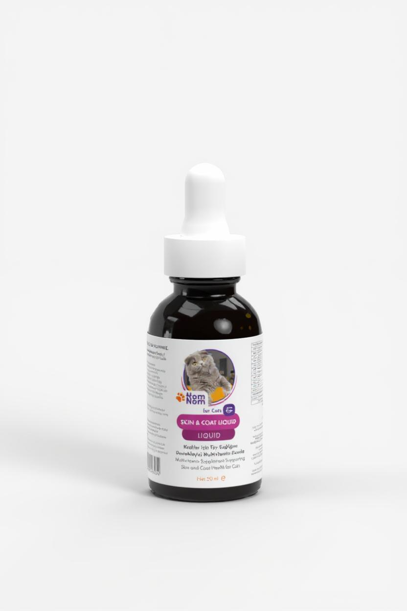 Kediler İçin Cilt ve Tüy Takviyesi Sıvı Multivitamin Damlası Tüy Sağlığı Parlaklık