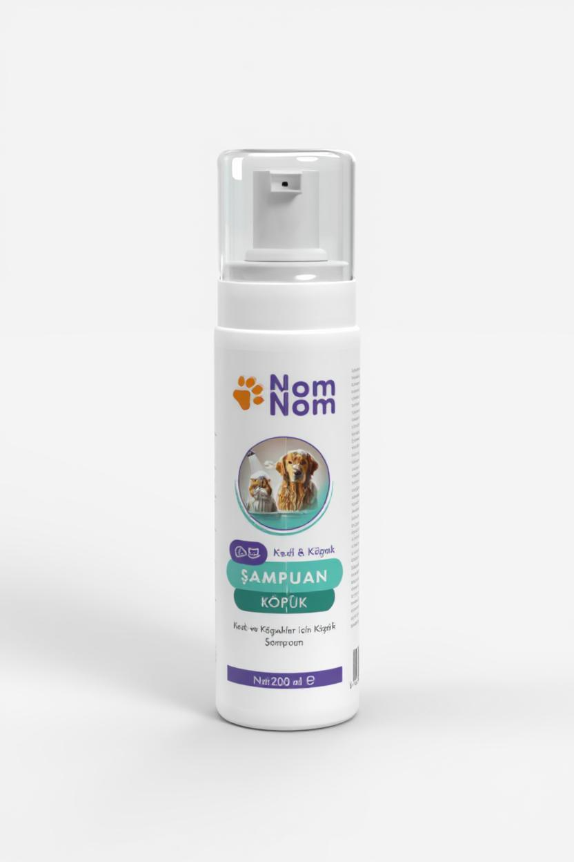 Durulama Gerektirmeyen Kedi ve Köpekler İçin Evcil Hayvan Şampuan Köpüğü 200ml Derin Temizlik Nazik Tüy Bakımı
