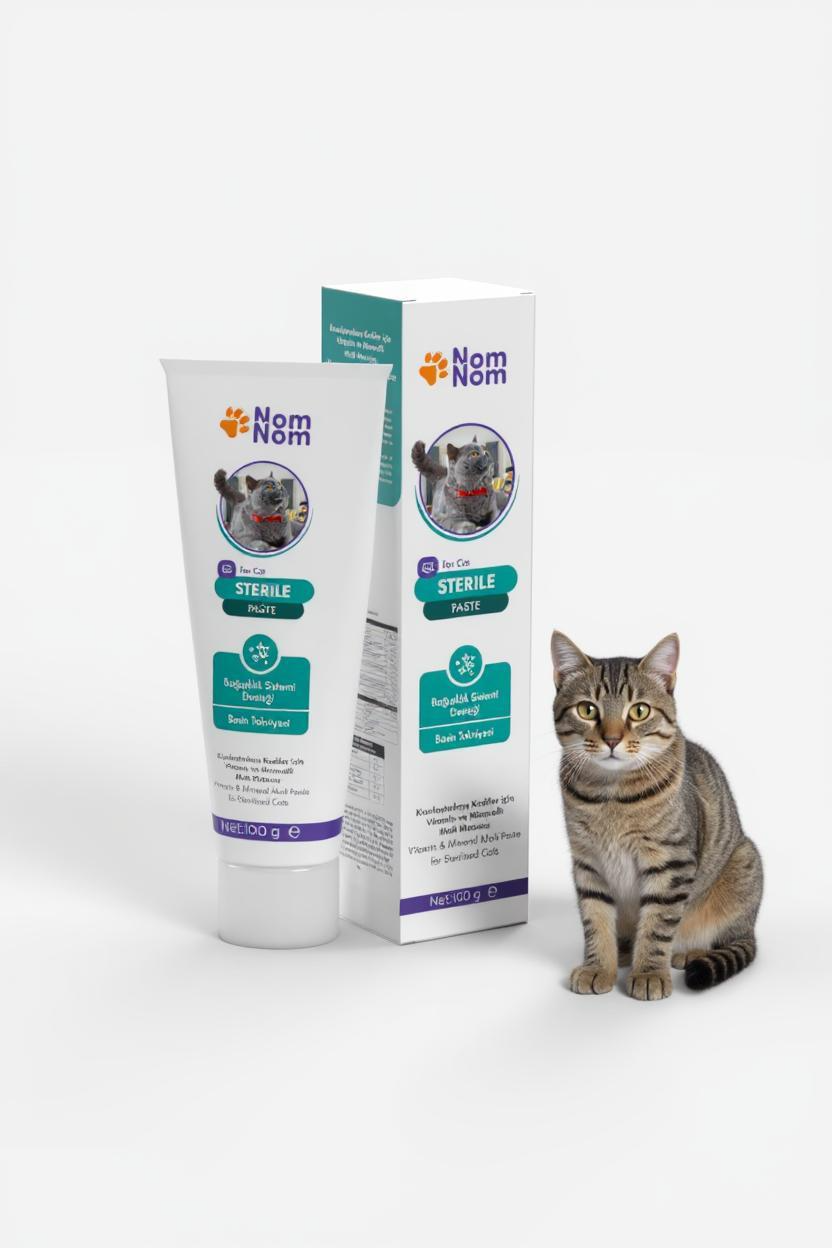 Sterilize Edilmiş Kedi Takviye Macunu 100g Kilo Kontrolü İdrar Yolu Sindirim Desteği