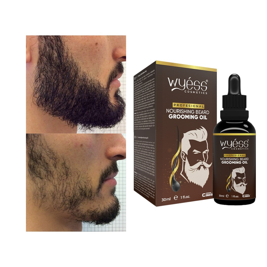 Wyess Beard Oil for Men Beard Growth Oil Kit Natural Beard Conditioner Moisturizer 30ml