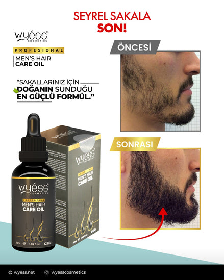 Wyess Beard Oil for Men Beard Growth Oil Kit Natural Beard Conditioner Moisturizer 30ml