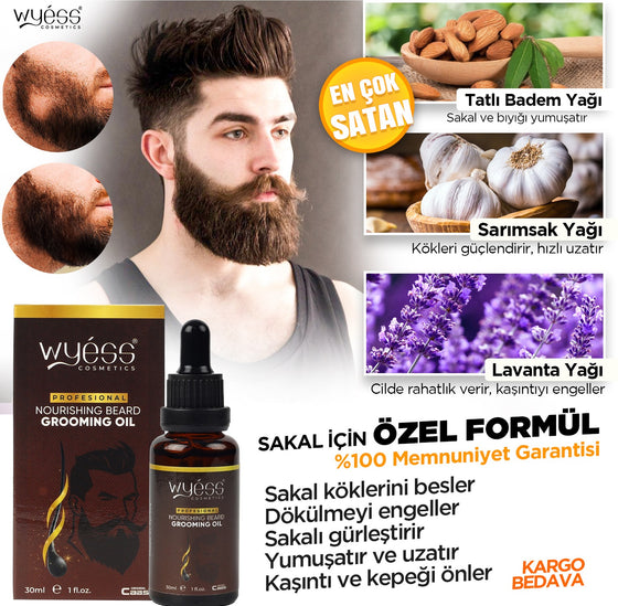 Seyrek Sakal Ve Köselik Için Güçlendirici Sakal & Bıyık Yağı 