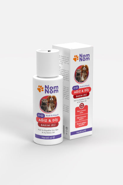 Köpekler ve Kediler için Evcil Hayvan Diş Jeli Ağız Bakımı Diş Taşı Plak Taze Nefes Doğal 60ml