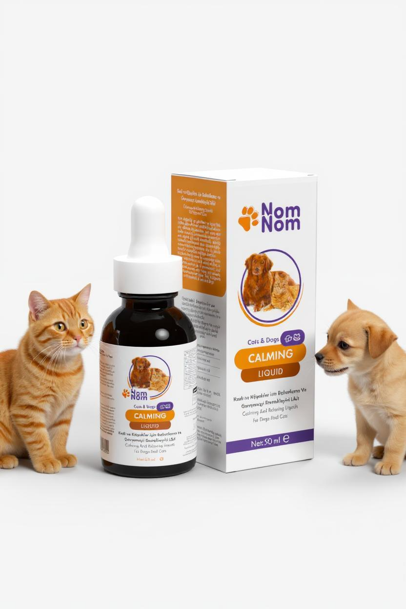 Evcil Hayvan Sakinleştirici Damla Köpekler Kediler Doğal Anksiyete Giderici Stres Rahatlatıcı Sıvı 50ml