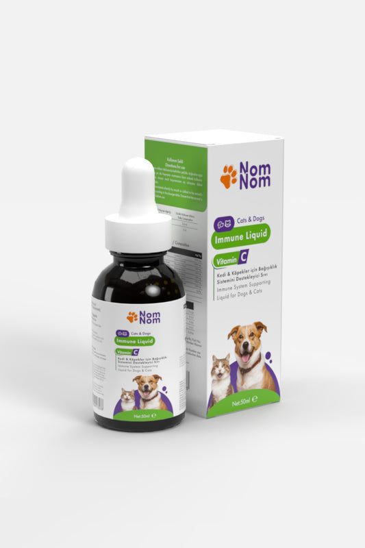 Evcil Hayvanlar İçin Bağışıklık Destek Sıvısı Köpekler Kediler Takviyesi 50ml Doğal C Vitamini Güçlendirici