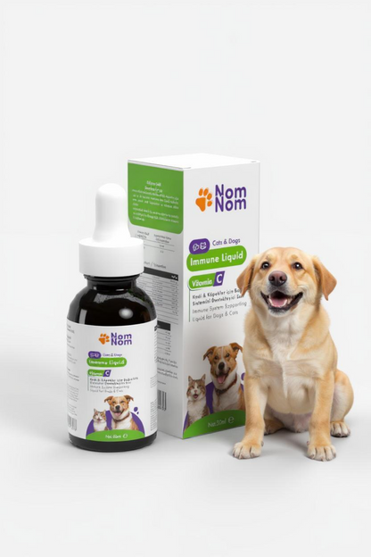 Evcil Hayvanlar İçin Bağışıklık Destek Sıvısı Köpekler Kediler Takviyesi 50ml Doğal C Vitamini Güçlendirici