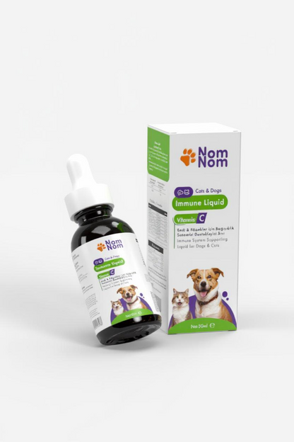 Evcil Hayvanlar İçin Bağışıklık Destek Sıvısı Köpekler Kediler Takviyesi 50ml Doğal C Vitamini Güçlendirici
