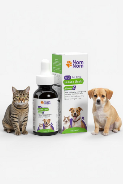 Evcil Hayvanlar İçin Bağışıklık Destek Sıvısı Köpekler Kediler Takviyesi 50ml Doğal C Vitamini Güçlendirici