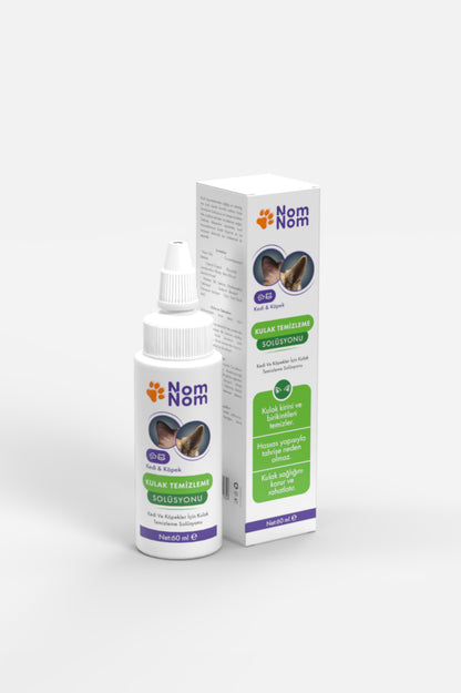Evcil Hayvanlar İçin Kulak Temizleyici Köpekler Kediler Çözüm 60ml Kulak Kirini Giderir Hijyeni Korur