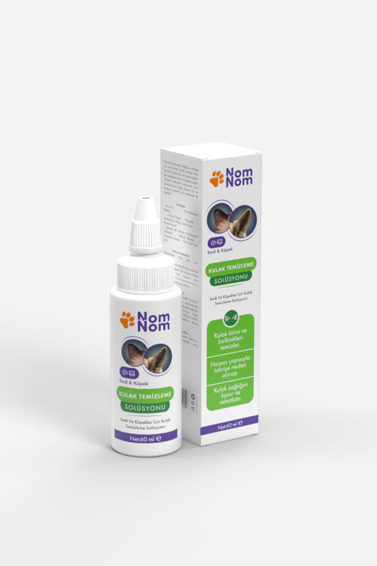 Evcil Hayvanlar İçin Kulak Temizleyici Köpekler Kediler Çözüm 60ml Kulak Kirini Giderir Hijyeni Korur