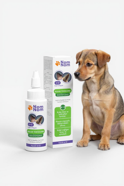 Evcil Hayvanlar İçin Kulak Temizleyici Köpekler Kediler Çözüm 60ml Kulak Kirini Giderir Hijyeni Korur