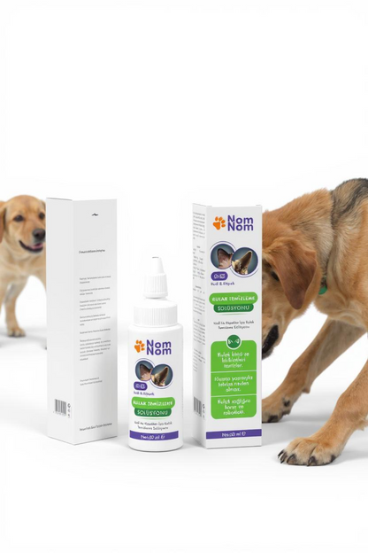 Evcil Hayvanlar İçin Kulak Temizleyici Köpekler Kediler Çözüm 60ml Kulak Kirini Giderir Hijyeni Korur