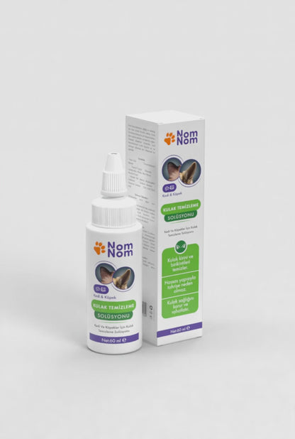 Evcil Hayvanlar İçin Kulak Temizleyici Köpekler Kediler Çözüm 60ml Kulak Kirini Giderir Hijyeni Korur
