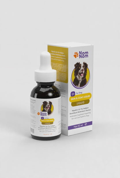 Skin And Coat Supplement For Dogs Liquid Multivitamin Drops Fur Health Shine