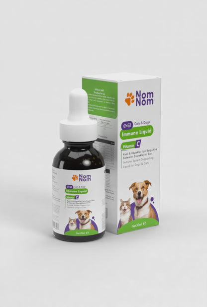 Evcil Hayvanlar İçin Bağışıklık Destek Sıvısı Köpekler Kediler Takviyesi 50ml Doğal C Vitamini Güçlendirici