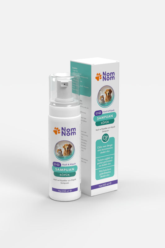 Durulama Gerektirmeyen Kedi ve Köpekler İçin Evcil Hayvan Şampuan Köpüğü 200ml Derin Temizlik Nazik Tüy Bakımı